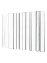 Gallery Home Silver Ferndale Decorative Panel Wall Mirror - Image 2 of 4
