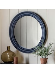 Gallery Home Grey Wood Loughor Round Wall Mirror - Image 1 of 7