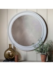 Gallery Home Stone Wood Loughor Round Wall Mirror - Image 1 of 1