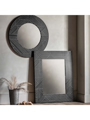 Gallery Home Black Wood Holywell Rectangle Mirror - Image 1 of 6