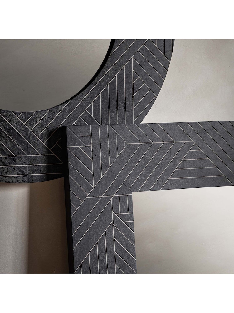 Gallery Home Black Wood Holywell Rectangle Mirror - Image 2 of 6