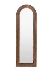 Gallery Home Charcoal Dark Wood Denbigh Arch Full Length Mirror - Image 6 of 6