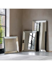 Gallery Home Silver Clear Bevelled Glass Risca Square Wall Mirror - Image 1 of 5