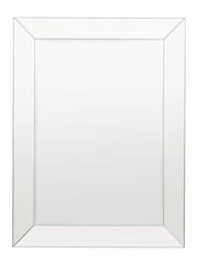 Gallery Home Silver Clear Bevelled Glass Risca Rectangle Wall Mirror - Image 5 of 5