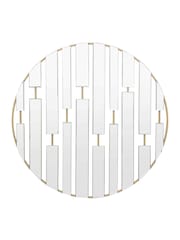Gallery Home Champagne Conwy Decorative Round Mirror - Image 1 of 4