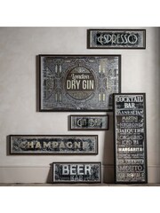 Gallery Home Brown Retro Cocktail List Mirrored Sign - Image 1 of 3