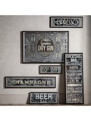 Gallery Home Brown Retro Champagne Mirrored Sign - Image 1 of 3