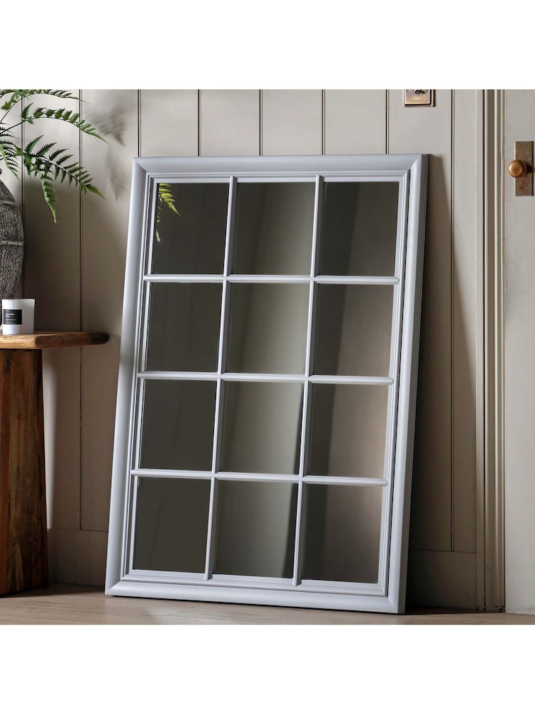 Gallery Home Stone Wood Loughor Rectangle Window Mirror - Image 1 of 7