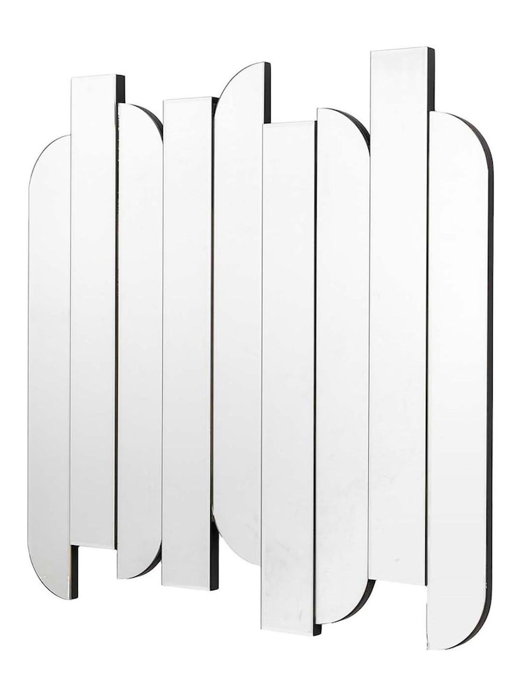 Gallery Home Silver Blaina Decorative Panel Wall Mirror - Image 2 of 4