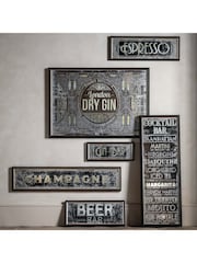 Gallery Home Brown Retro London Dry Gin Mirrored Sign - Image 1 of 3