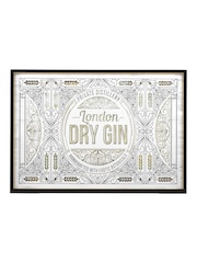 Gallery Home Brown Retro London Dry Gin Mirrored Sign - Image 3 of 3