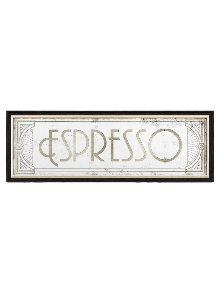 Gallery Home Brown Retro Espresso Mirrored Sign - Image 3 of 3