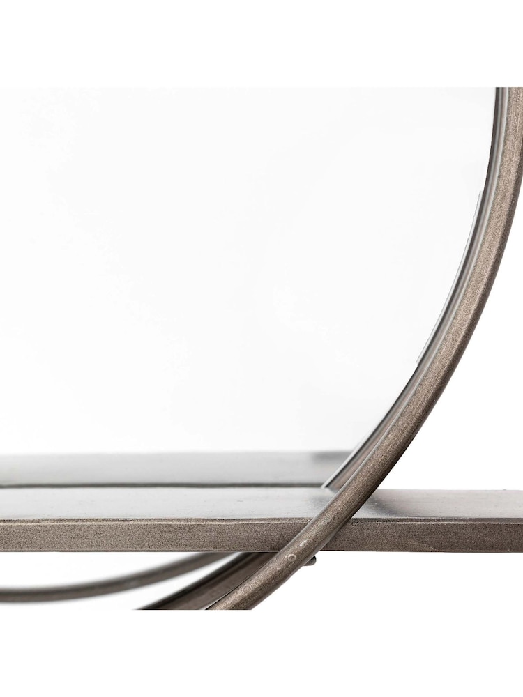 Gallery Home Gunmetal Chepstow Mirror with Integrated Shelf - Image 2 of 5