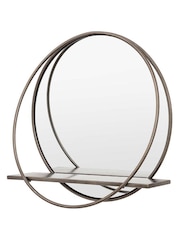 Gallery Home Gunmetal Chepstow Mirror with Integrated Shelf - Image 4 of 5