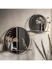 Gallery Home Gunmetal Chepstow Mirror with Integrated Shelf - Image 5 of 5