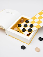 Suck UK Yellow Checkers In A Book Board Game - Image 1 of 7