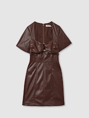 Amur Faux Leather Mini Dress - Image 2 of 6