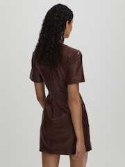 Amur Faux Leather Mini Dress - Image 4 of 6