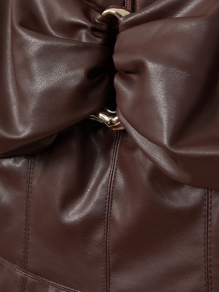 Amur Faux Leather Mini Dress - Image 6 of 6
