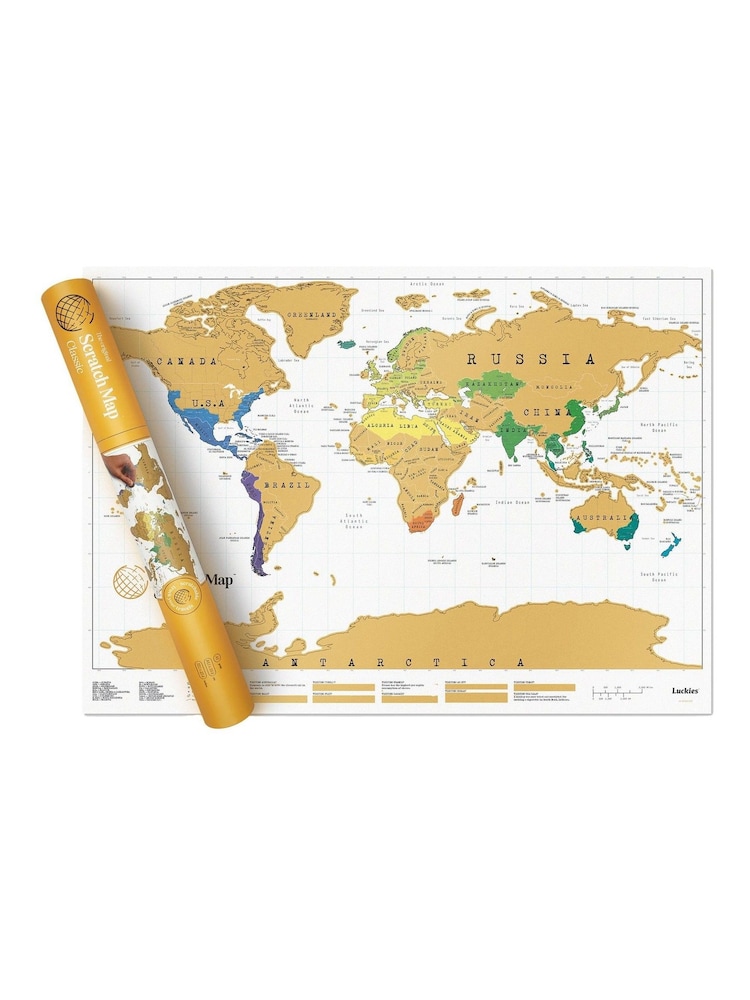 Suck UK Gold Large Classic Scratch Map - Image 3 of 3