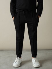 Reiss Black Croxley 13-14 yrs Relaxed Drawstring Joggers - Image 2 of 4