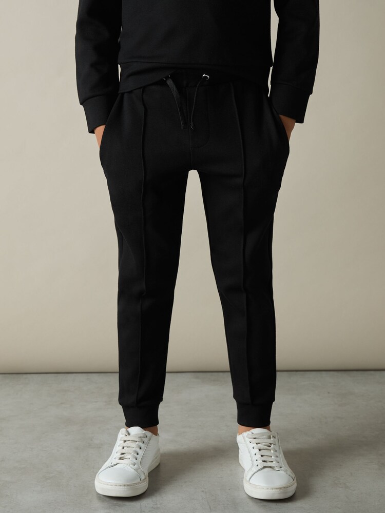 Reiss Black Croxley 13-14 yrs Relaxed Drawstring Joggers - Image 2 of 4