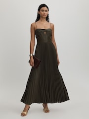 Amur Twist Pleated Maxi Dress - Image 1 of 5