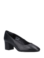 Hush Puppies Anna Wide Patent Black Shoes - Image 1 of 4