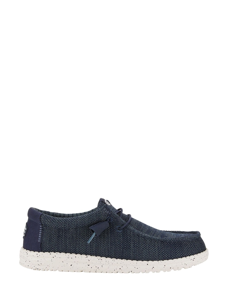 HEYDUDE Blue Wally Stretch Mesh Shoes - Image 1 of 4 HEYDUDE Blue Wally Stretch Mesh Shoes - Image 1 of 4