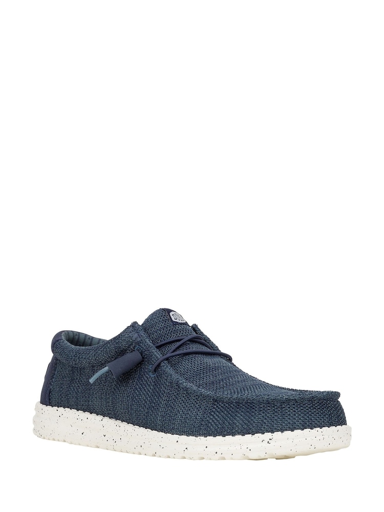 HEYDUDE Blue Wally Stretch Mesh Shoes - Image 2 of 4 HEYDUDE Blue Wally Stretch Mesh Shoes - Image 2 of 4