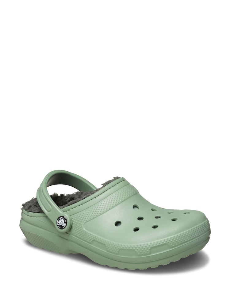 Crocs Green Classic Lined Clogs - Image 4 of 5