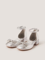 Monsoon Silver Gemstone Bow Two Part Heels - Image 1 of 3