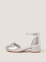 Monsoon Silver Gemstone Bow Two Part Heels - Image 2 of 3