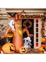 Homcom Orange 7.9FT Halloween Inflatable Ghost Tree with LEDs - Image 2 of 6
