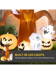 Homcom Orange 7.9FT Halloween Inflatable Ghost Tree with LEDs - Image 5 of 6