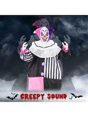 Homcom Black 173cm Halloween Animated Laughing Clown with Sound - Image 5 of 6