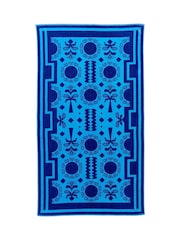 Christy Blue Amalfi Mediterranean 100% Cotton Beach Towel - Image 5 of 5