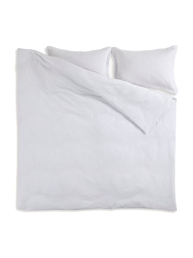 Christy White Soft Relaxed Cotton Duvet Set - Image 6 of 6 Christy White Soft Relaxed Cotton Duvet Set - Image 6 of 6