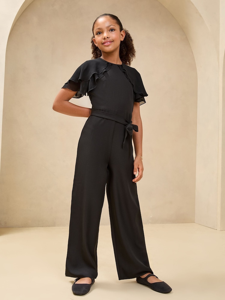 Lipsy Layered Flutter Sleeve Jumpsuit (5-16yrs) - Imagen 1 de 4 Lipsy Layered Flutter Sleeve Jumpsuit (5-16yrs) - Imagen 1 de 4