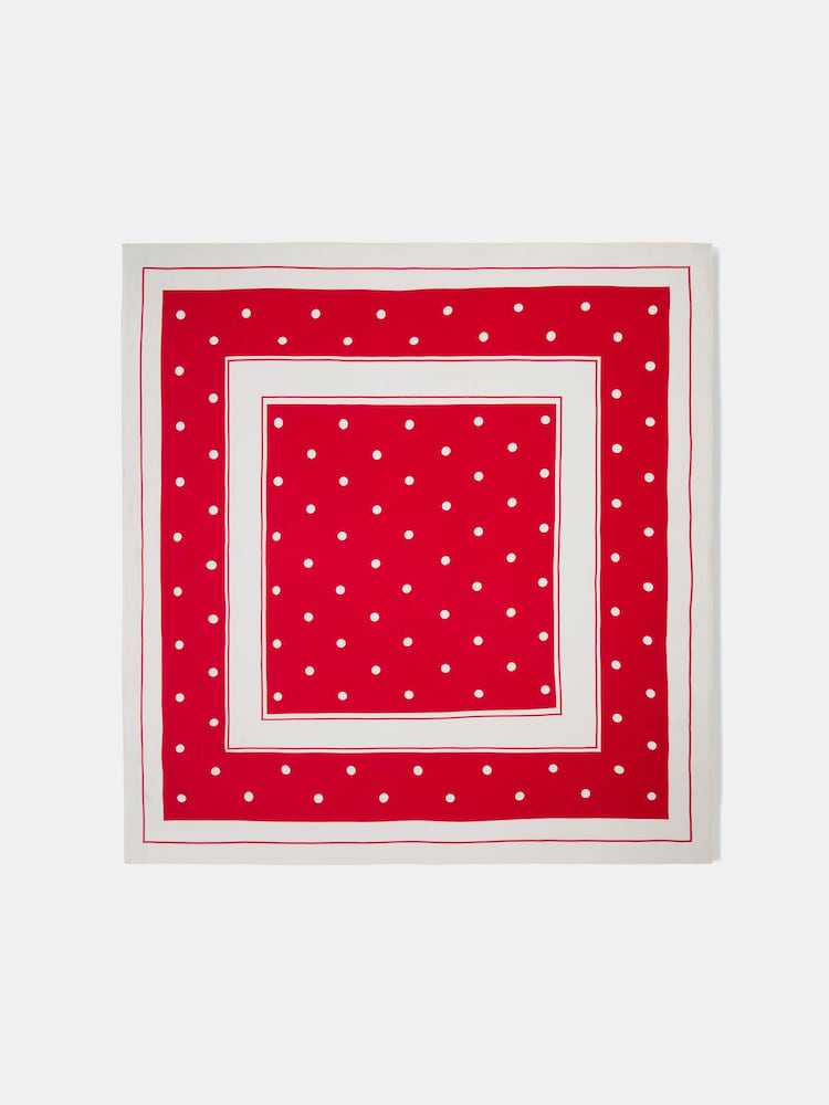 Mint Velvet Red Polka Dot Print Scarf - Image 2 of 4