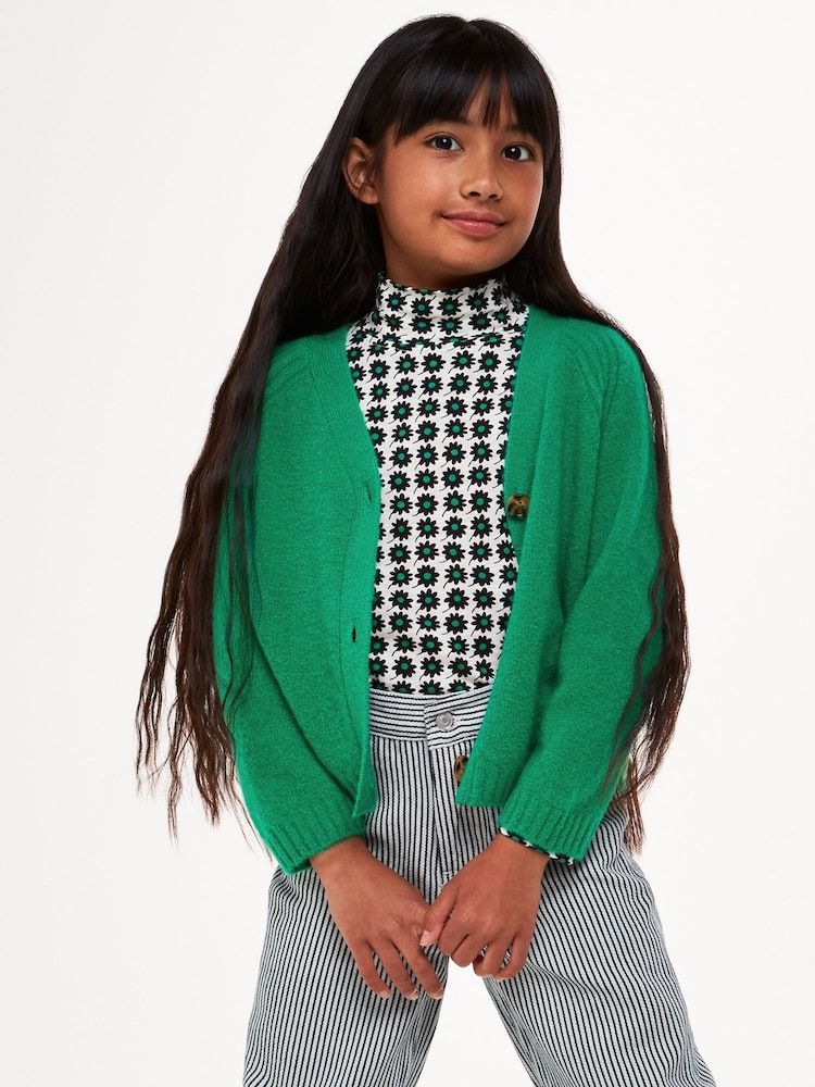 Whistles Green Kids Textured Cardigan - Image 1 of 5