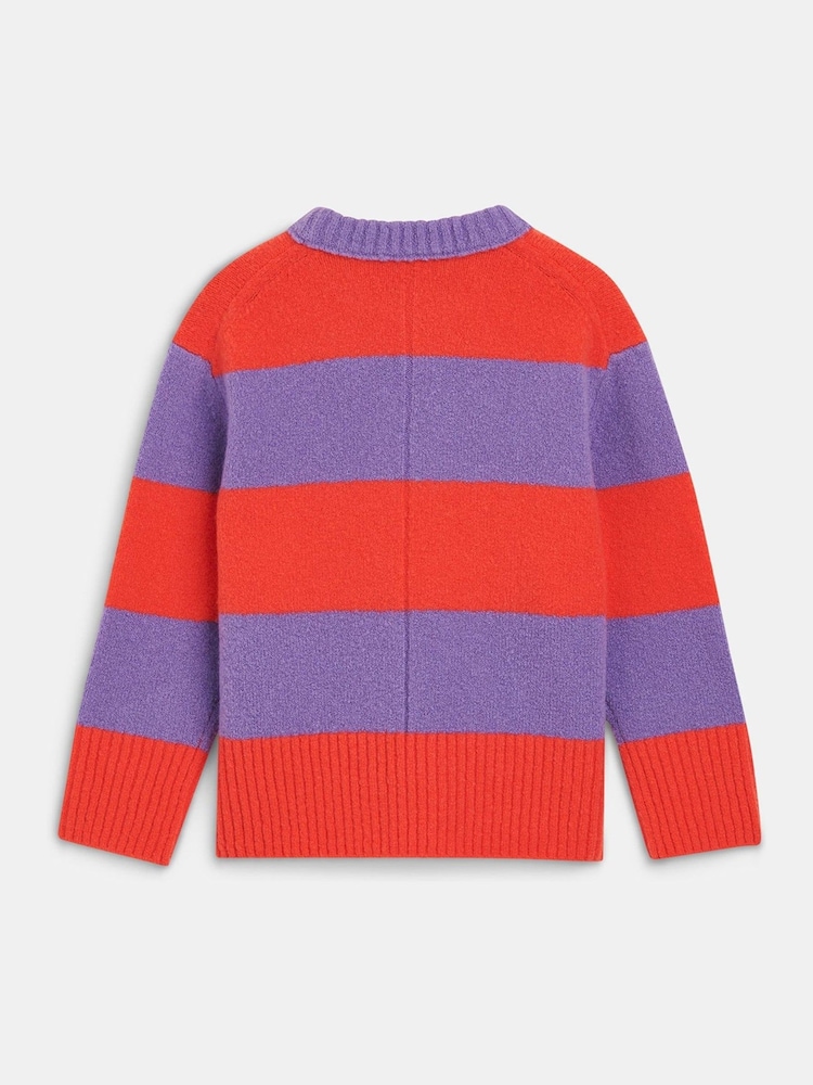 Whistles Red Kids Stripe Knitted Jumper - Image 2 of 3