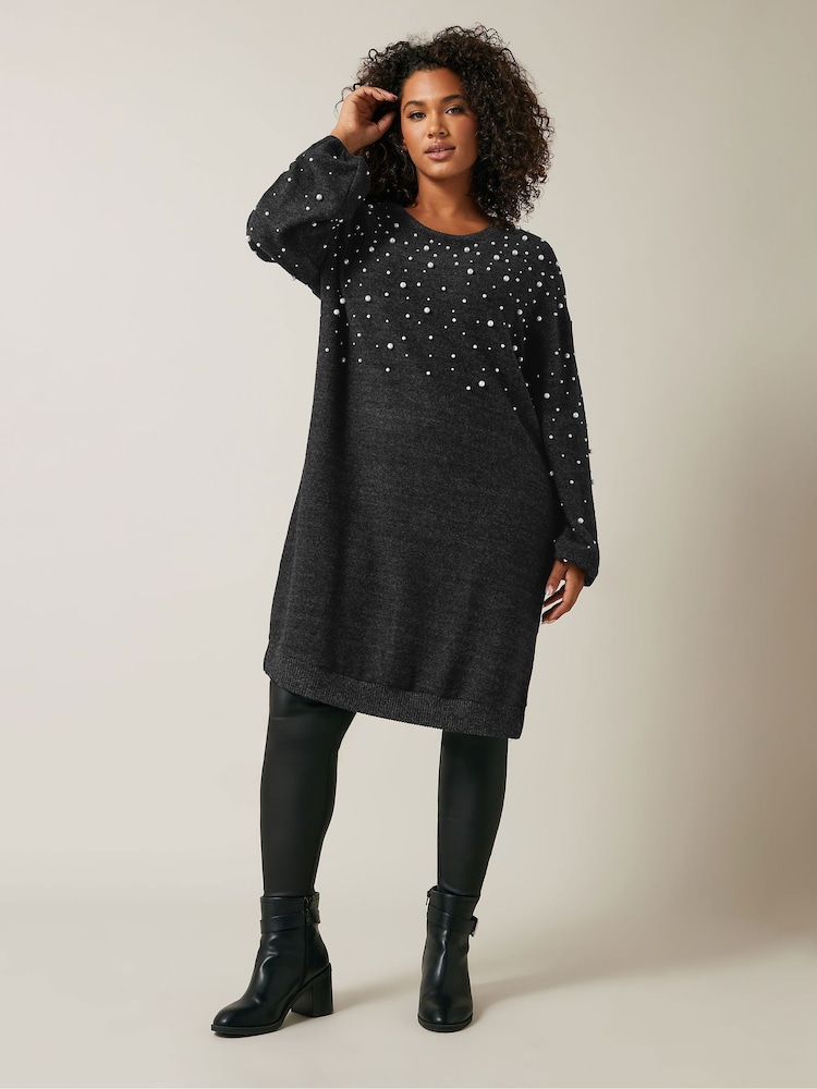 Evans Pearl Trim Dress - Image 2 of 5