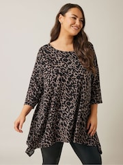 Evans Drop Pocket Brown Tunic - Image 1 of 5