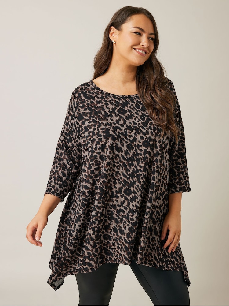 Evans Drop Pocket Brown Tunic - Image 1 of 5