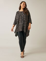 Evans Drop Pocket Brown Tunic - Image 2 of 5