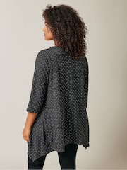 Evans Grey Stud Detail Hanky Hem Jumper - Image 3 of 5