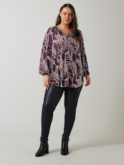 Evans Geometric Print Boho Blouse - Image 2 of 5