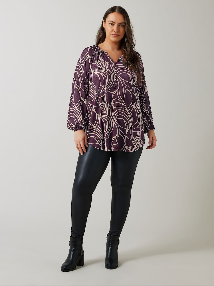 Evans Geometric Print Boho Blouse - Image 2 of 5