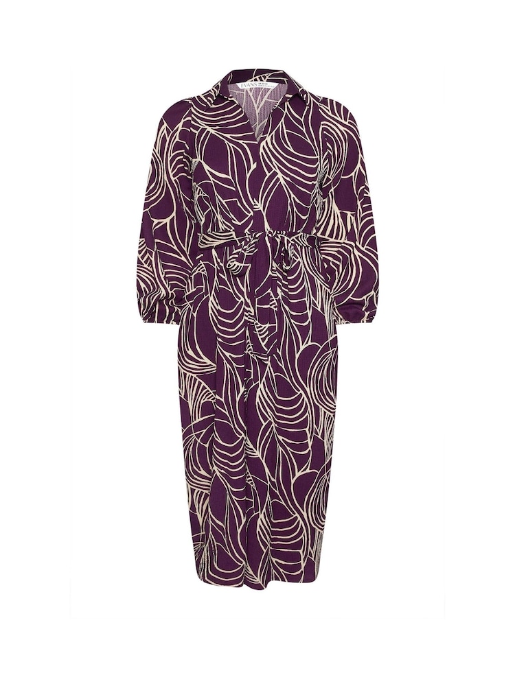 Evans Linear Print Jersey Crepe Dress - Image 5 of 5